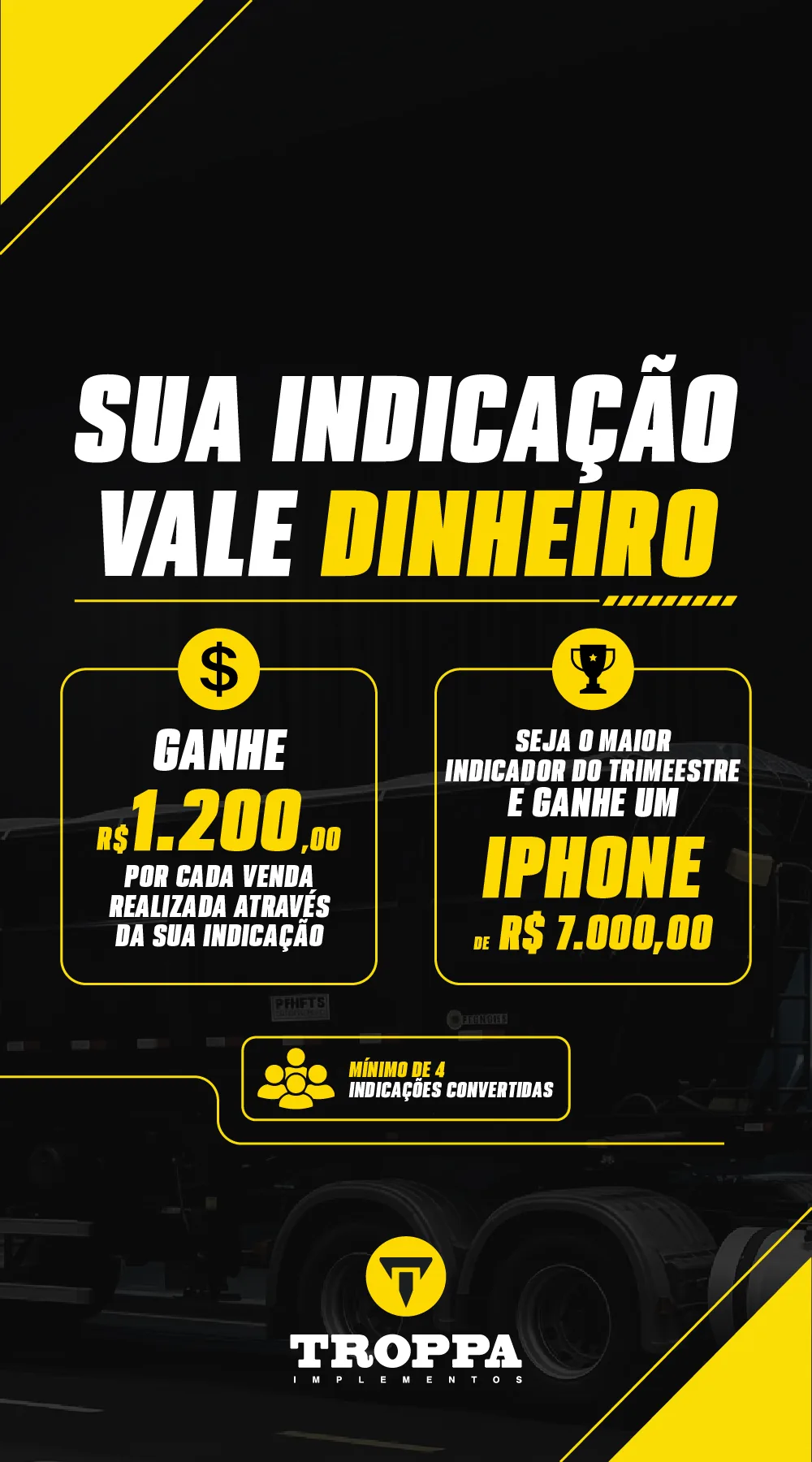 Programa de Indicação Troppa - Sua indicação vale dinheiro